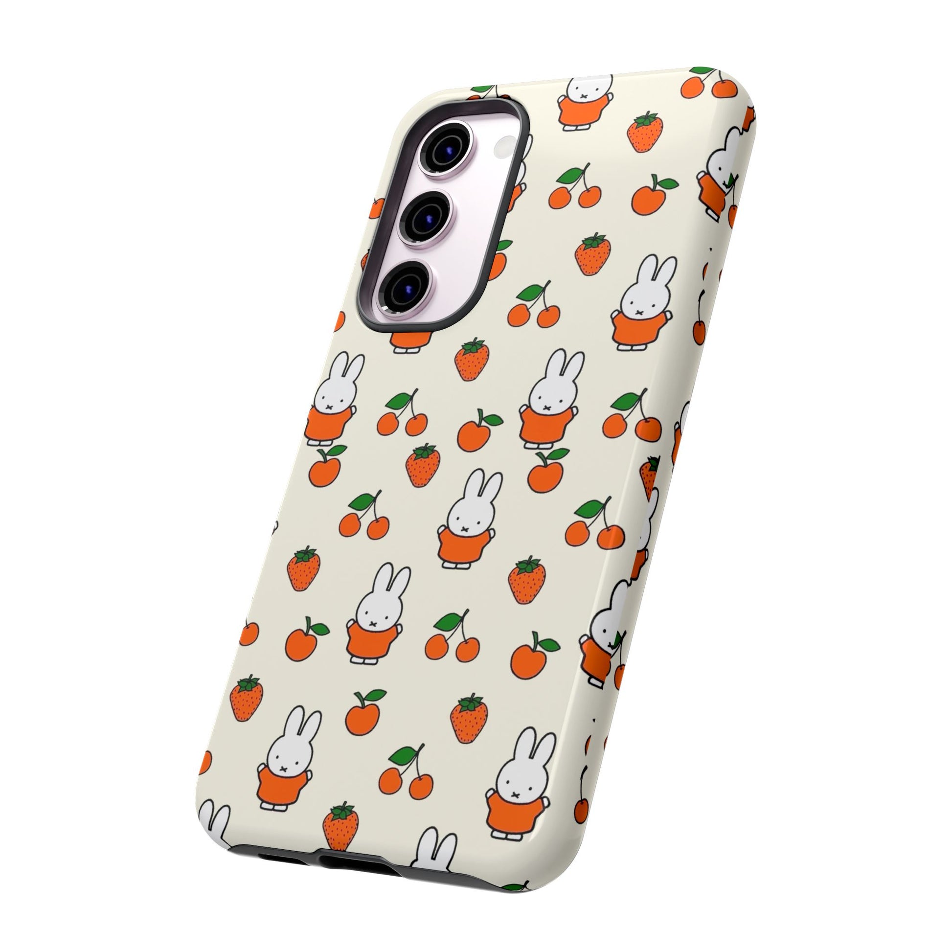Cute Miffy & Strawberry Tough Phone Case for Miffy Lovers, iPhone, Samsung - Roe Creation