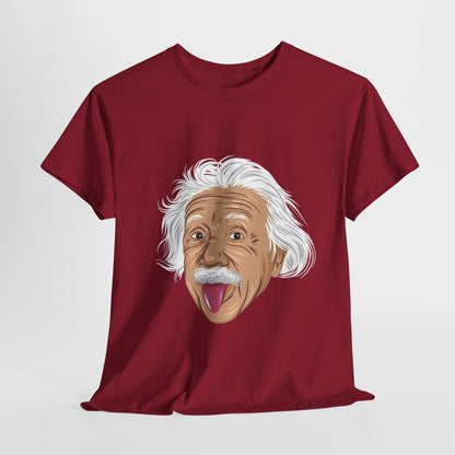 Funny Einstein Unisex Heavy Cotton Tee - Perfect for Science Lovers and Gift Giving