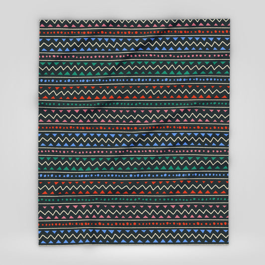 Colorful Boho Patterned Arctic Fleece Blanket for Cozy Living