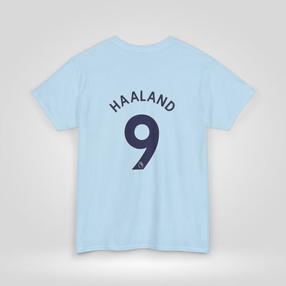Erling Haaland 9 Unisex Heavy Cotton Tee - For Manchester City Fans - Roe Creation