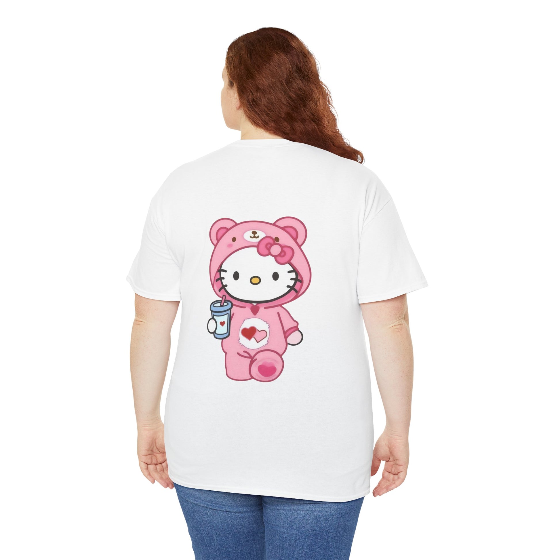 Cute Hello Kitty Unisex Heavy Cotton Tee - Perfect for Kids and Fans of Pop Culture - Roe Creation
