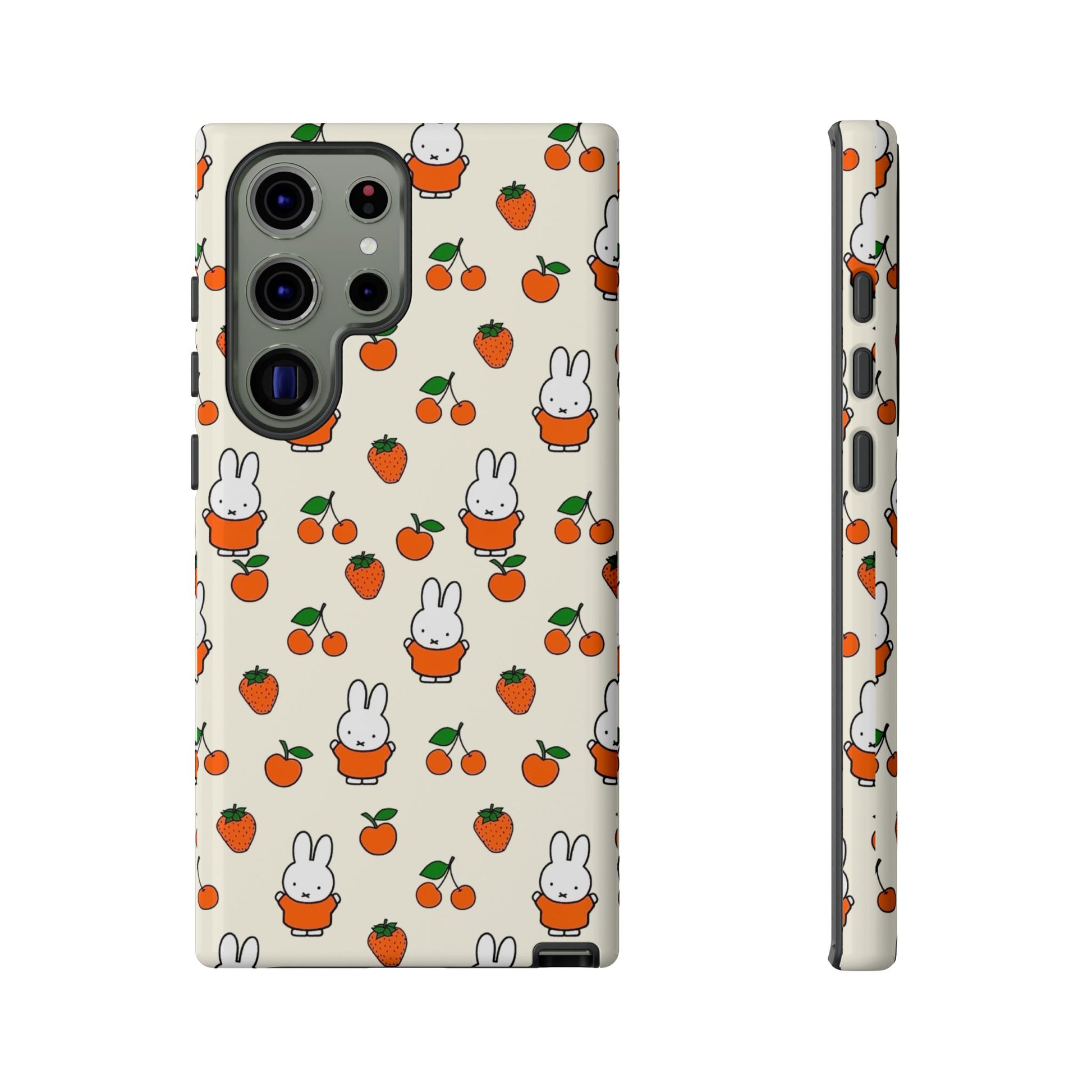 Cute Miffy & Strawberry Tough Phone Case for Miffy Lovers, iPhone, Samsung - Roe Creation