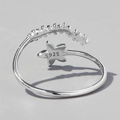 925 Sterling Silver Flower Ring - Roe Creation