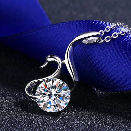 2 Carat Moissanite 925 Sterling Silver Necklace - Roe Creation
