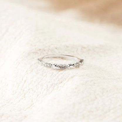 925 Sterling Silver Inlaid Zircon Ring - Roe Creation