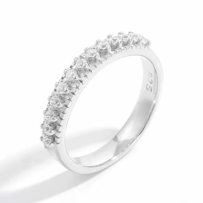 925 Sterling Silver Inlaid Zircon Ring - Roe Creation
