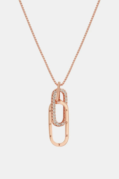 925 Sterling Silver Inland Zircon Necklace - Roe Creation