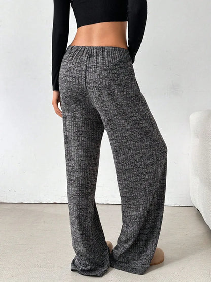 Tied Striped Wide Leg Pants - Roe Creation