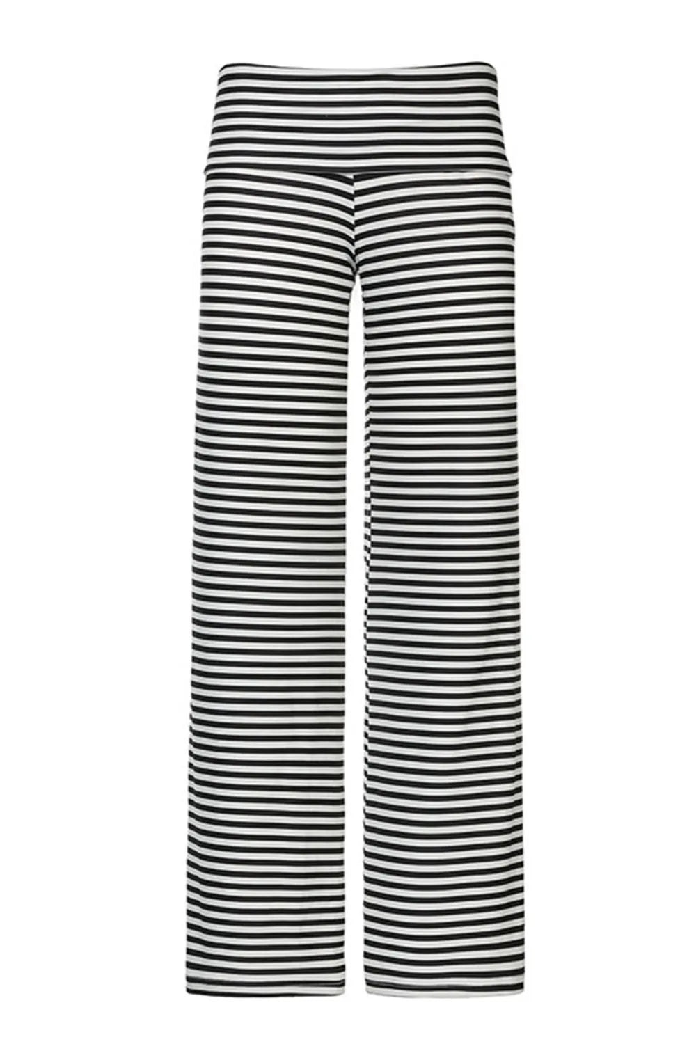 Striped Wide Leg Pants - Roe Creation
