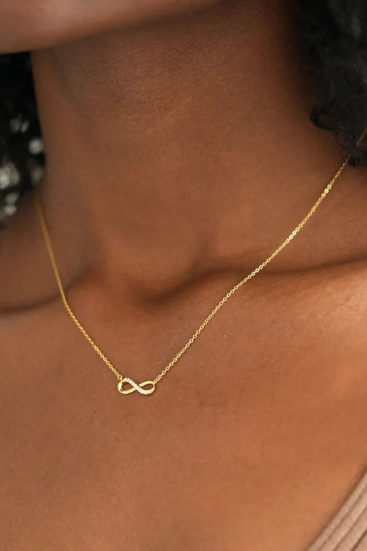 925 Sterling Silver Inland Zircon Infinite Necklace - Roe Creation