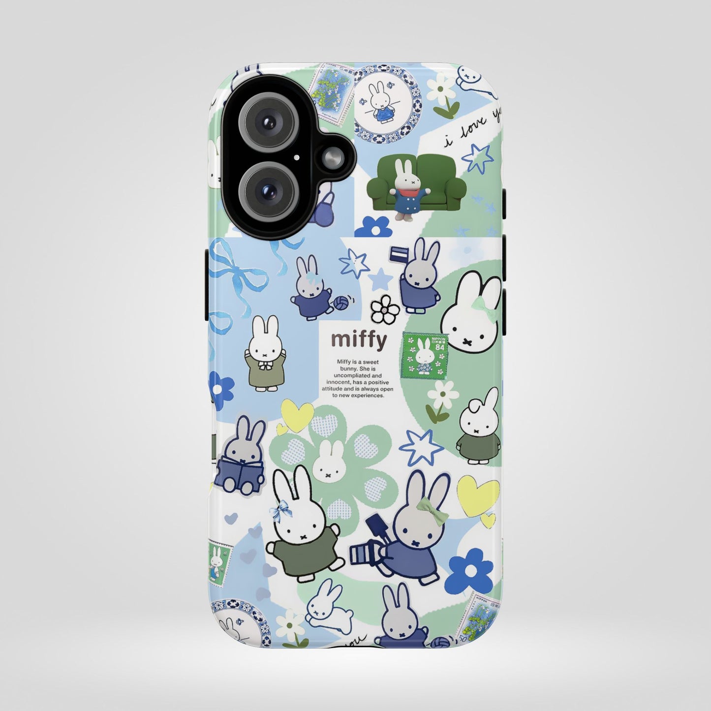 Cute Miffy Tough Phone Case - iPhone, Samsung Stylish Design for Bunny Lovers