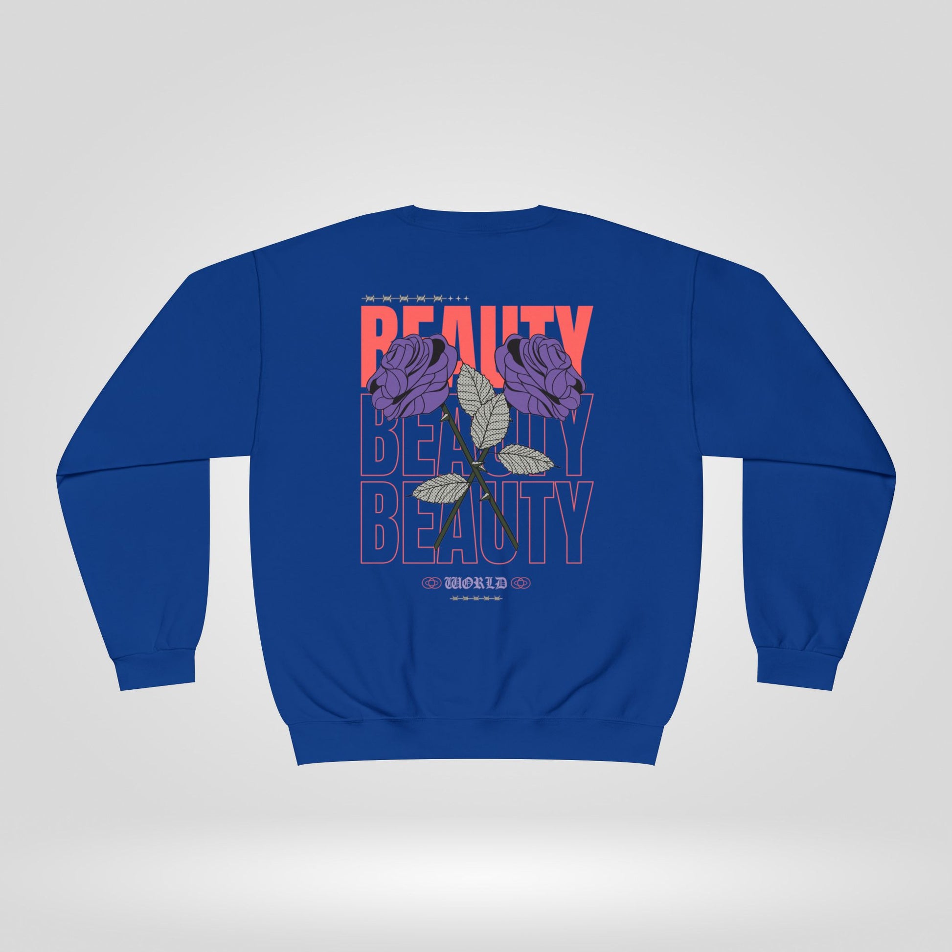 Beauty Rose Sweatshirt Unisex Crewneck Trendy Gift for Her Cozy Casual Wear Valentines Day Floral Design Everyday Comfort - Roe Creation