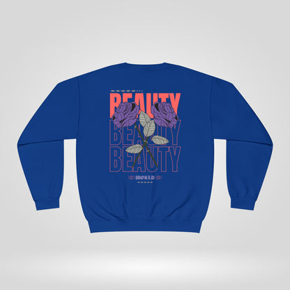 Beauty Rose Sweatshirt Unisex Crewneck Trendy Gift for Her Cozy Casual Wear Valentines Day Floral Design Everyday Comfort - Roe Creation