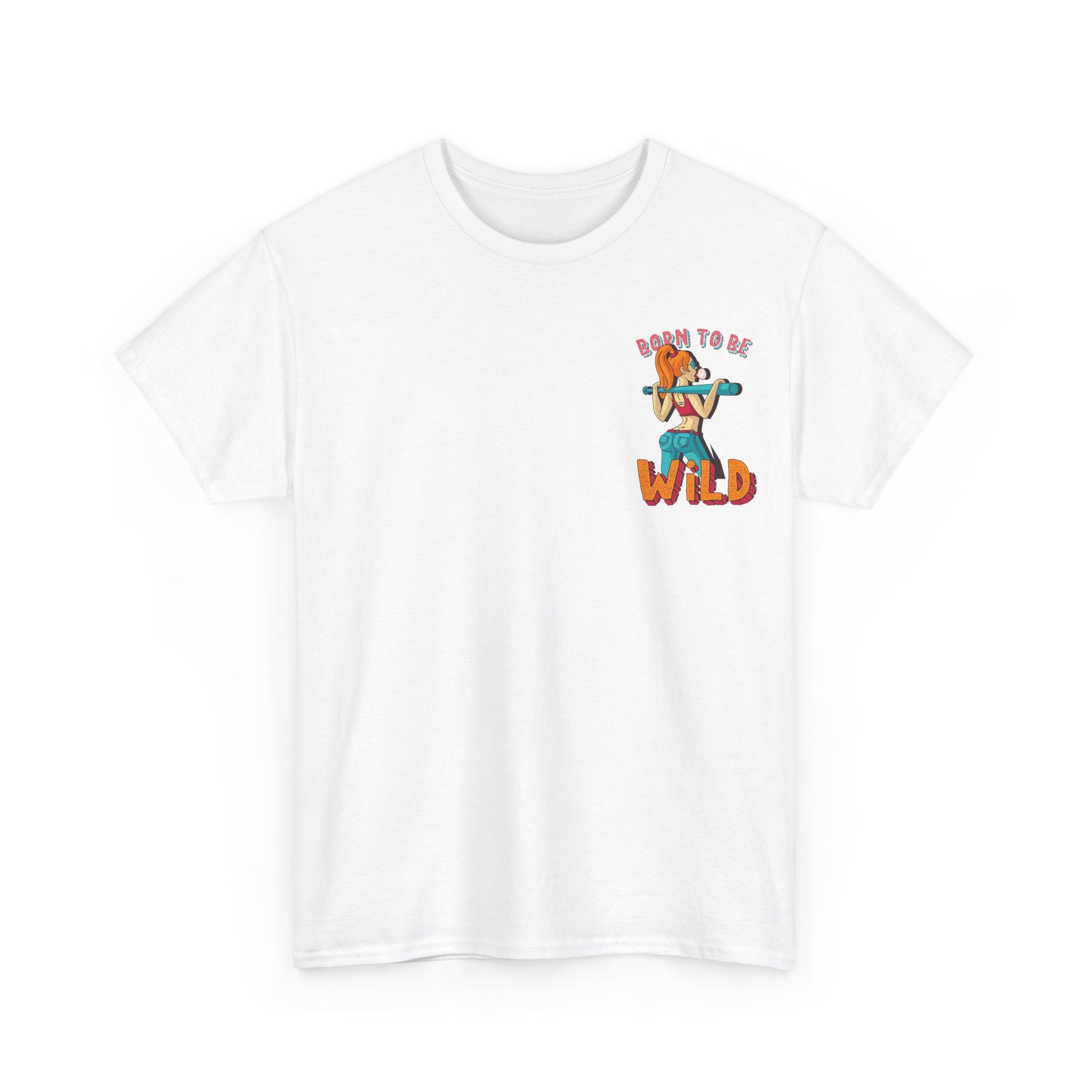 Born to Be Wild Unisex Heavy Cotton Tee, Fun Graphic Shirt, Adventure Tee, Gift for Nature Lovers, Casual Wear, Festival Top, Summer Fashion - Roe Creation