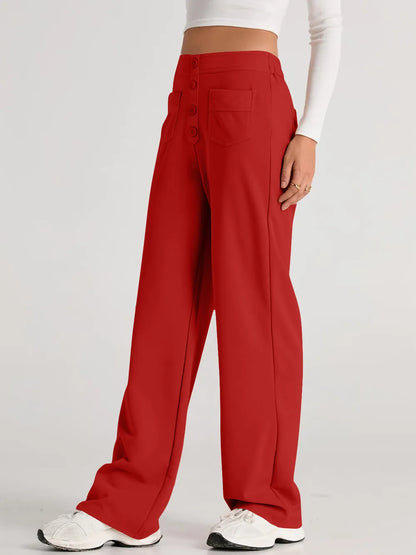 High Waist Wide Leg Pants - Roe Creation