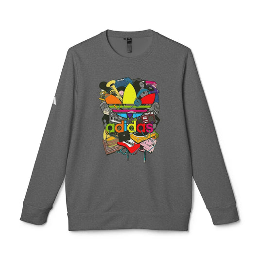 Original Adidas Crewneck Sweatshirt - Unisex Fleece Top, Casual Wear, Streetwear Style, Vintage Holiday Gift, Cozy.