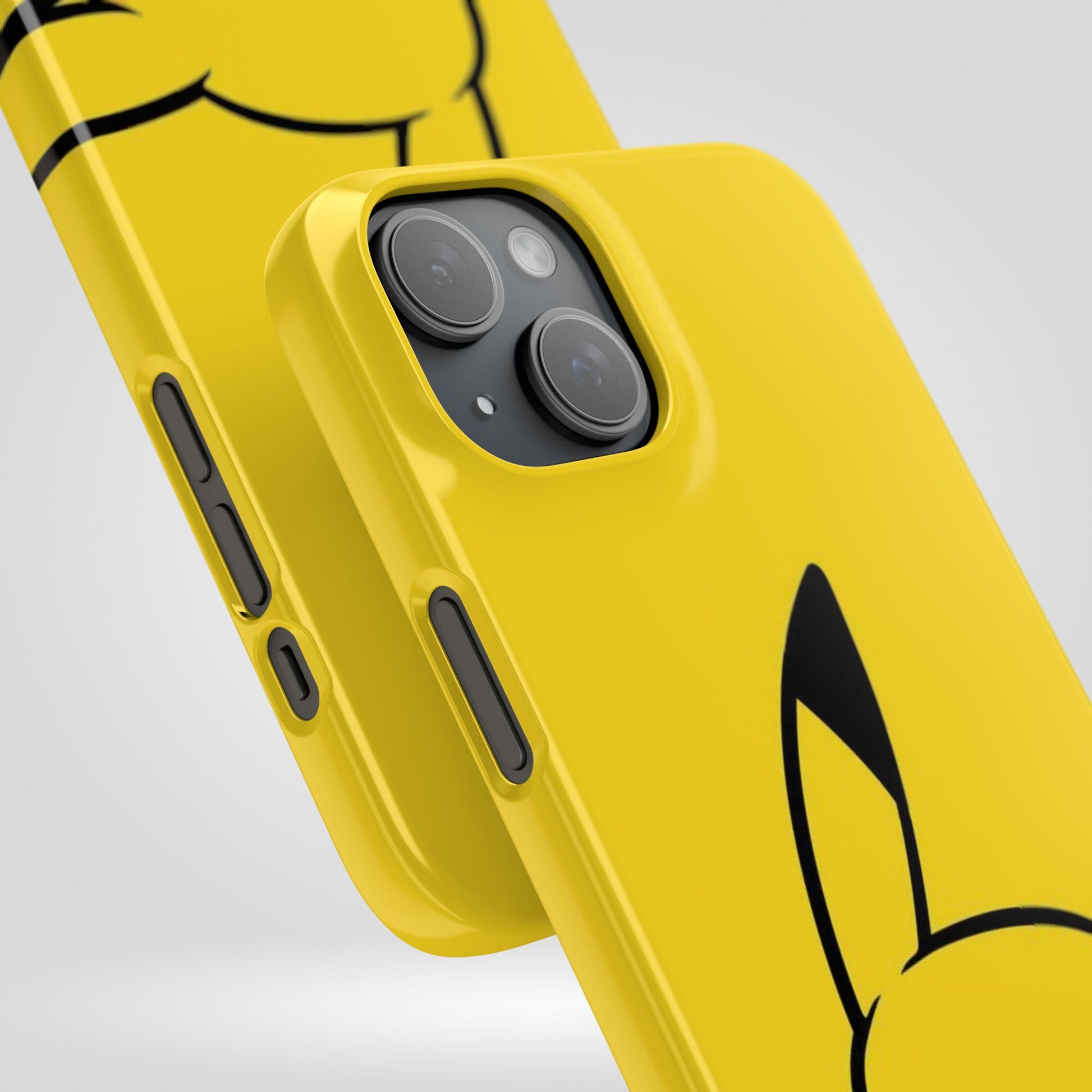 Pikachu Phone Case, Pokemon Phone Case, Snap Cases, Cartoon, Yellow, iPhone, Samsung - Roe Creation