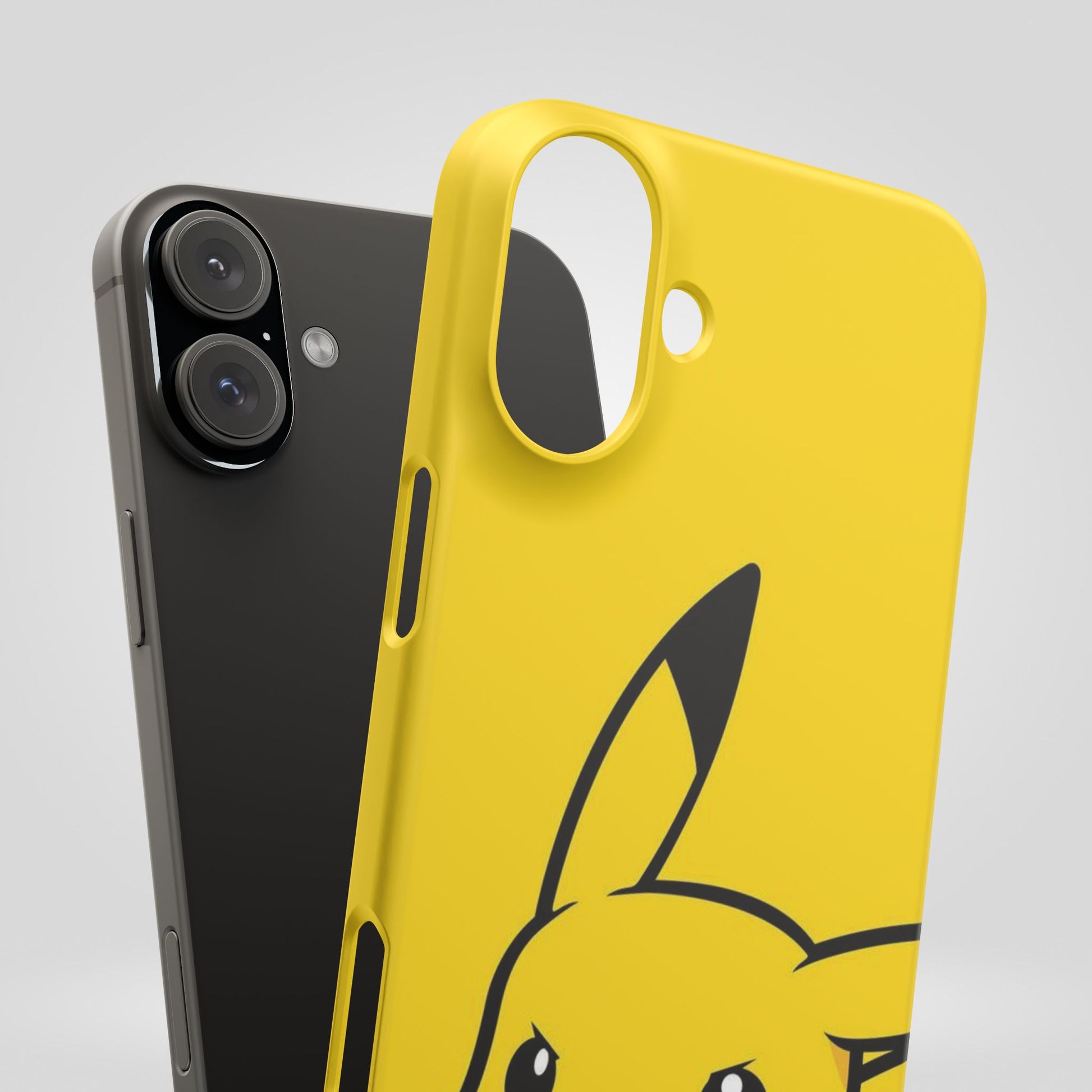 Pikachu Phone Case, Pokemon Phone Case, Snap Cases, Cartoon, Yellow, iPhone, Samsung - Roe Creation