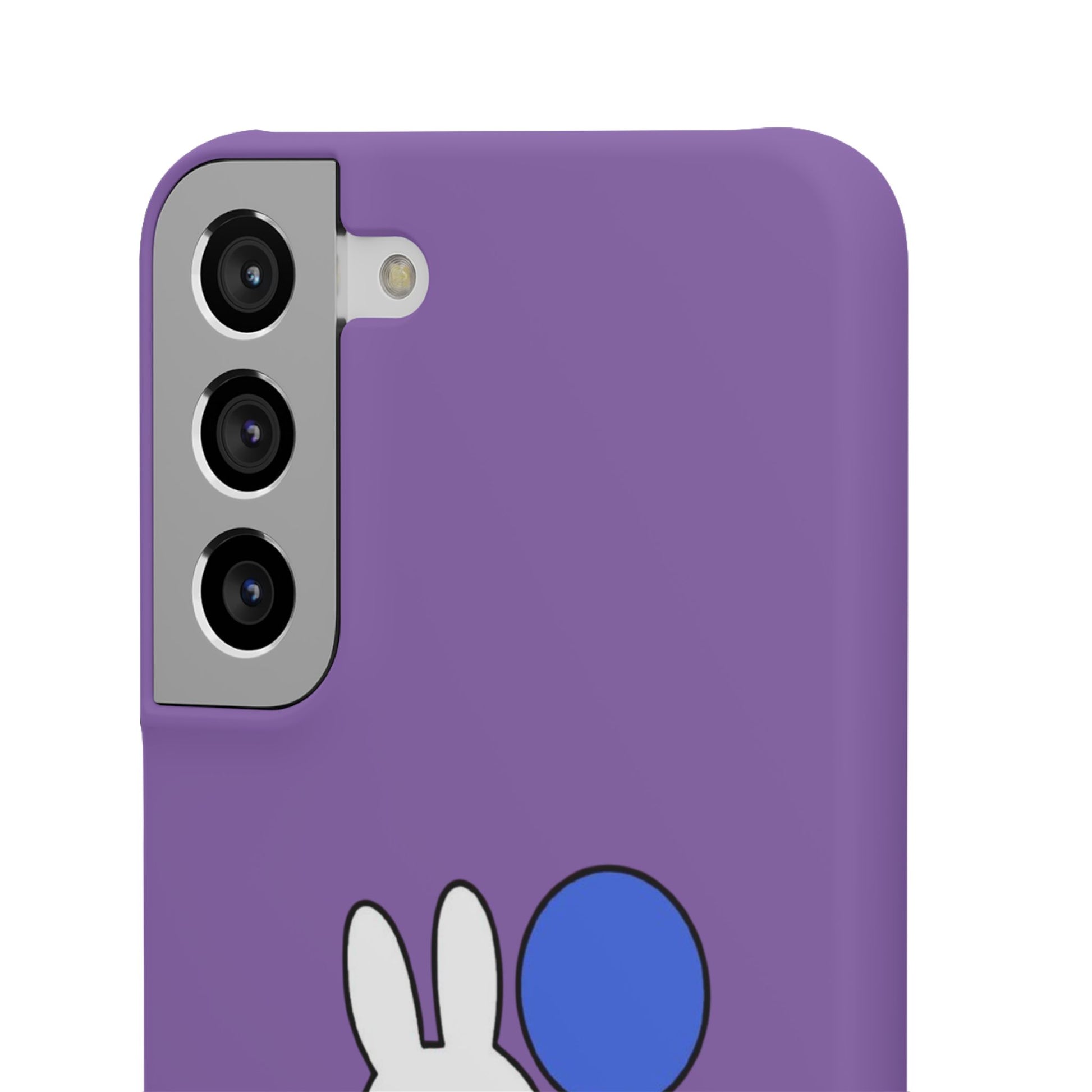 Miffy Phone Case, iPhone, Samsung Snap Case - Cartoon Fun Purple Phone Accessory for Kids and Adults - Roe Creation