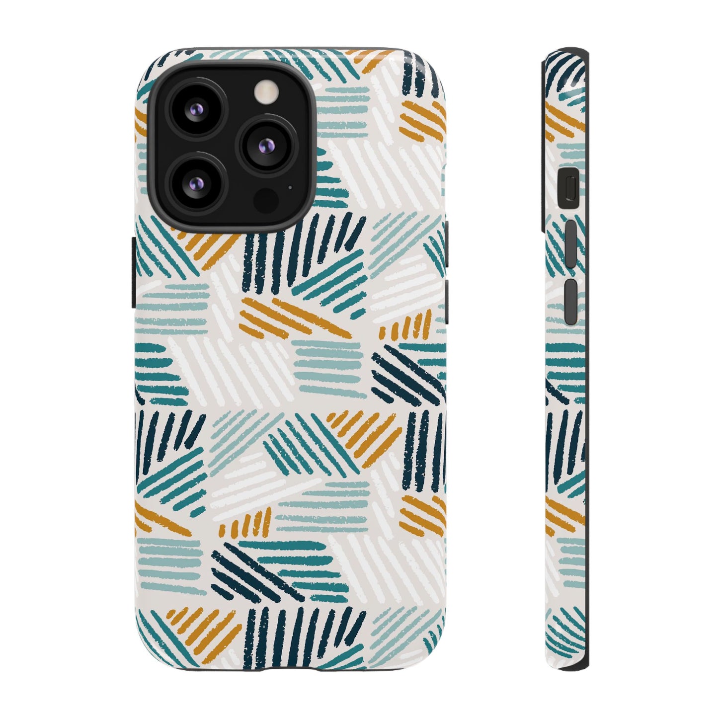 Stylish Tough Phone Case with Geometric Design