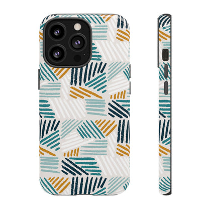 Stylish Tough Phone Case with Geometric Design