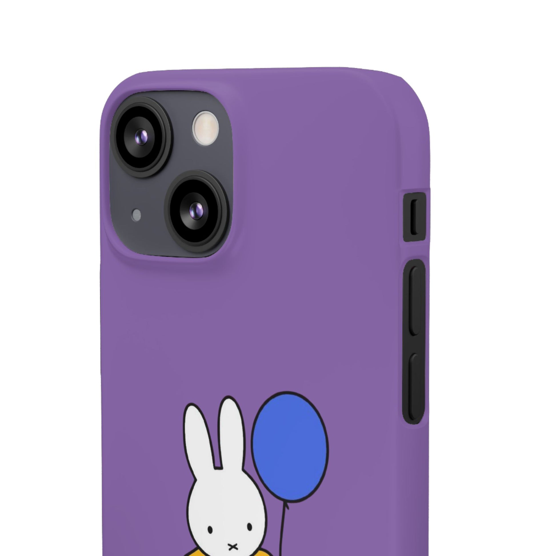 Miffy Phone Case, iPhone, Samsung Snap Case - Cartoon Fun Purple Phone Accessory for Kids and Adults - Roe Creation