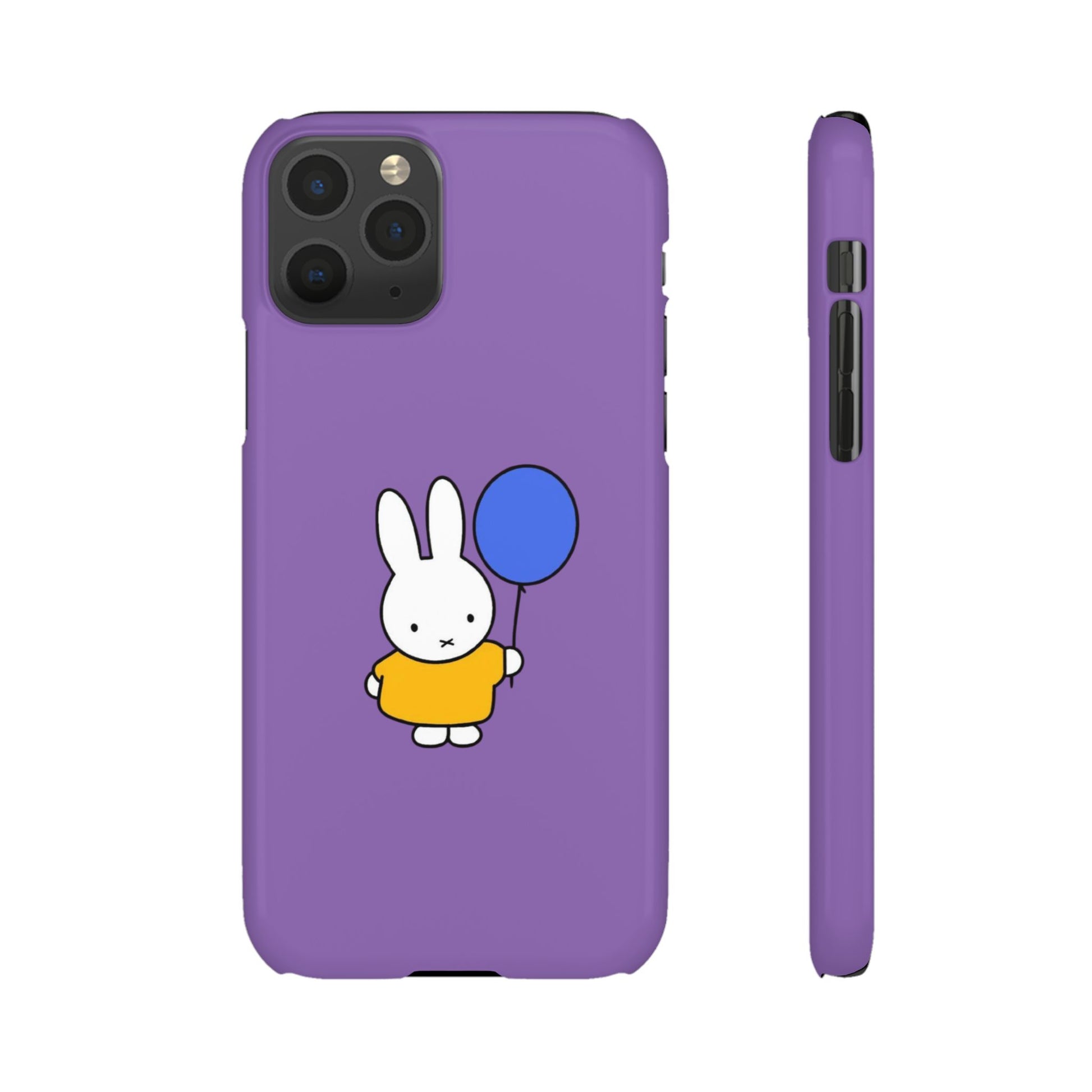Miffy Phone Case, iPhone, Samsung Snap Case - Cartoon Fun Purple Phone Accessory for Kids and Adults - Roe Creation