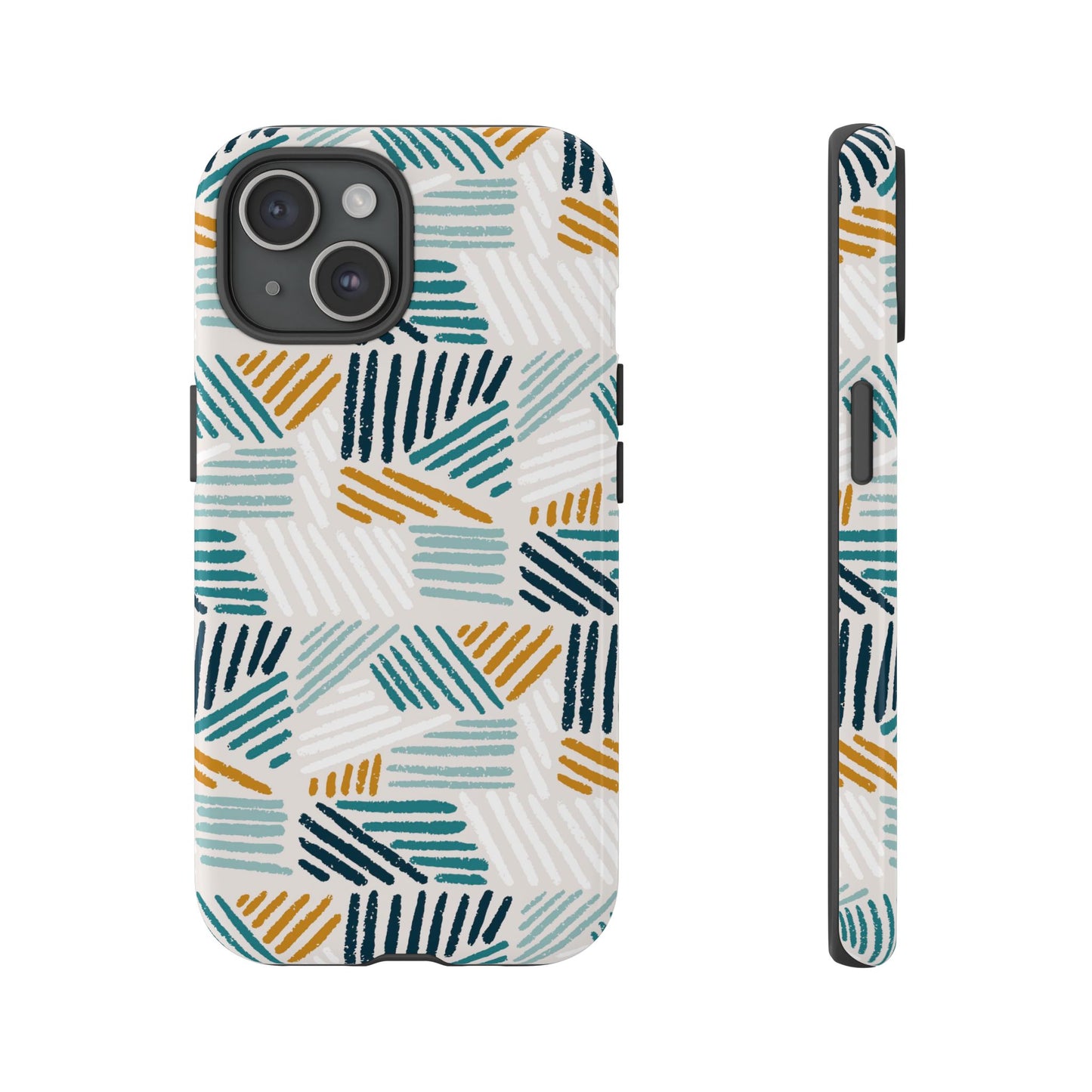 Stylish Tough Phone Case with Geometric Design