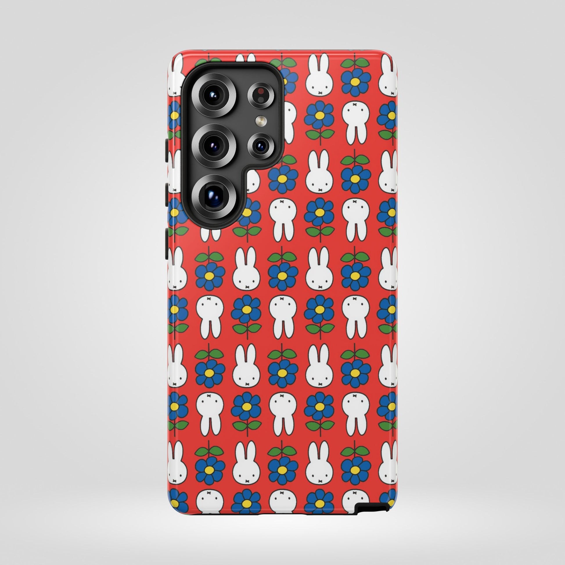 Cute Miffy Floral Phone Case - Tough Protection with Fun Design, iPhone, Samsung - Roe Creation