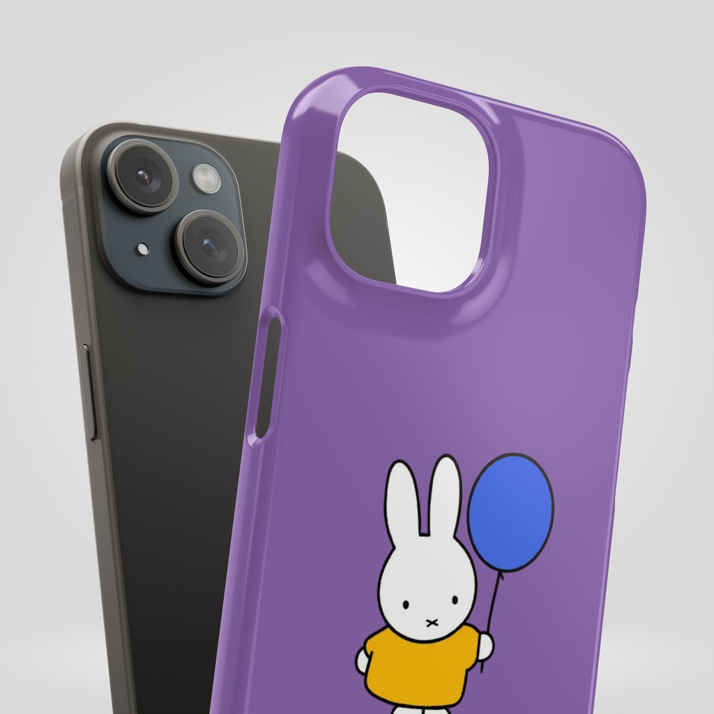 Miffy Phone Case, iPhone, Samsung Snap Case - Cartoon Fun Purple Phone Accessory for Kids and Adults - Roe Creation