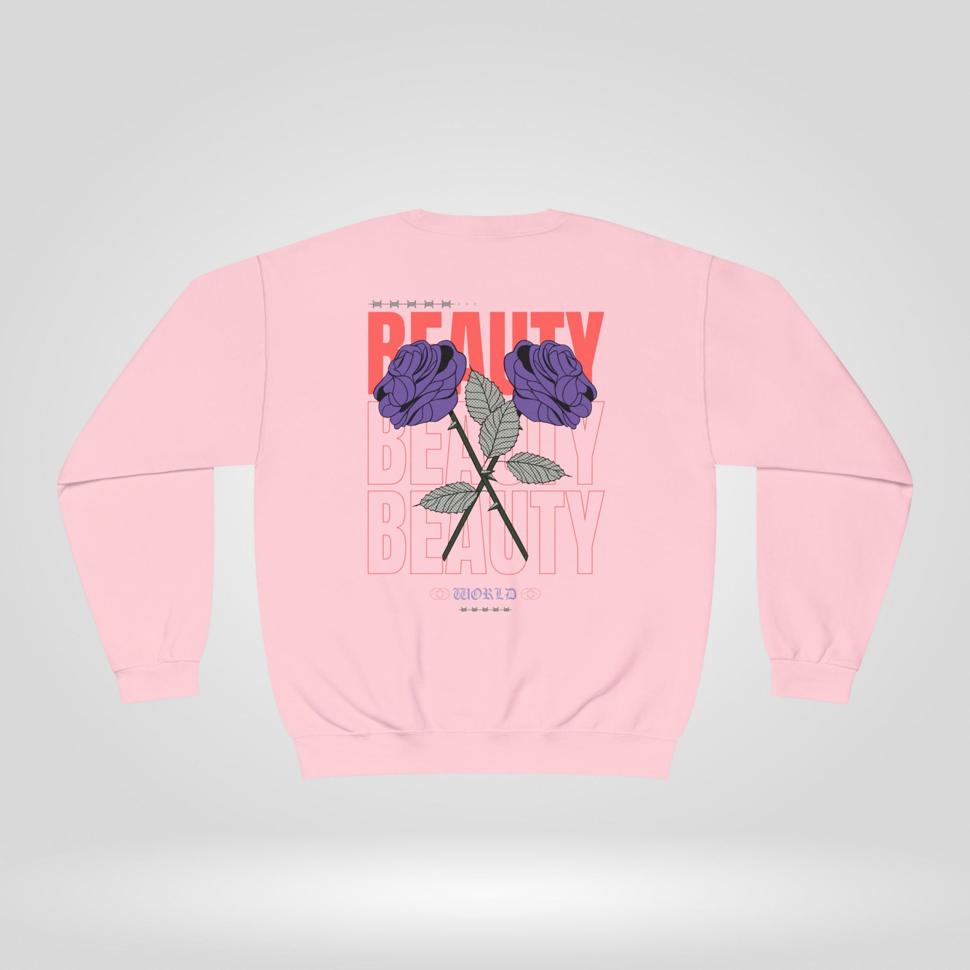 Beauty Rose Sweatshirt Unisex Crewneck Trendy Gift for Her Cozy Casual Wear Valentines Day Floral Design Everyday Comfort - Roe Creation