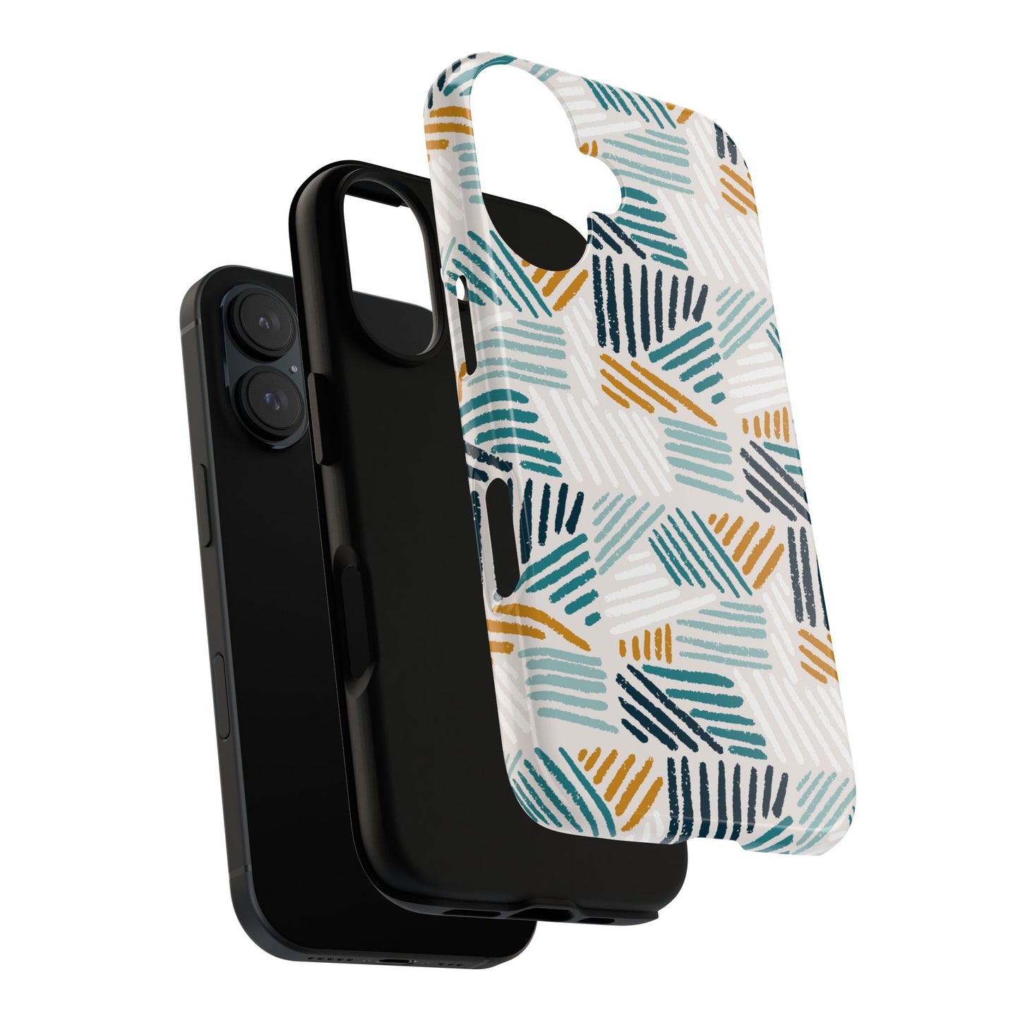 Stylish Tough Phone Case with Geometric Design