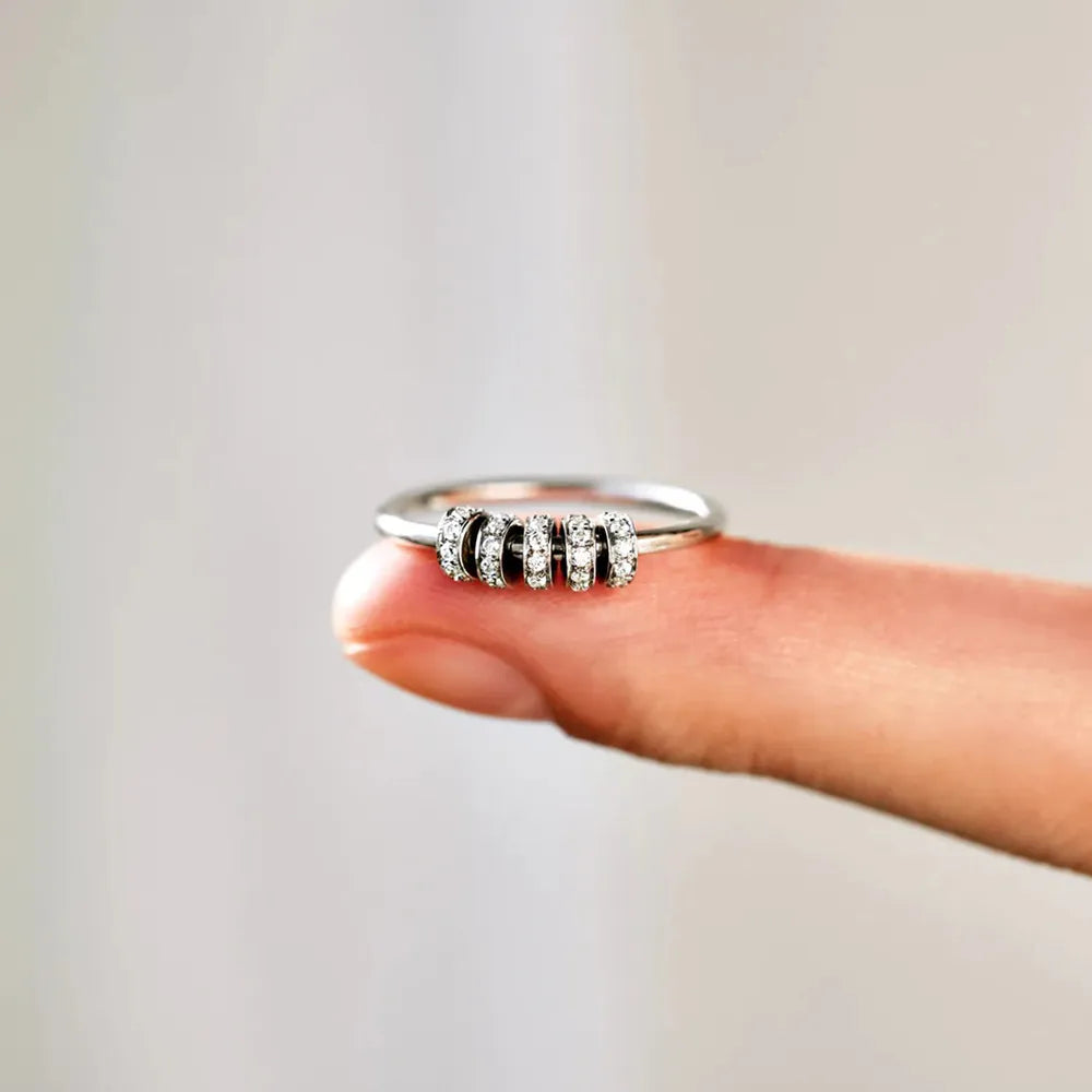 Inlaid Zircon 925 Sterling Silver Ring - Roe Creation