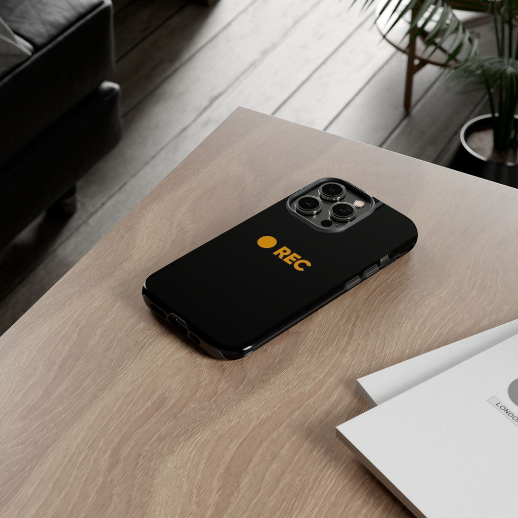 P*rn Hub Symbol Tough Cases - 'REC' Phone Case - Durable Black Design for Filmmakers and Creatives - Roe Creation