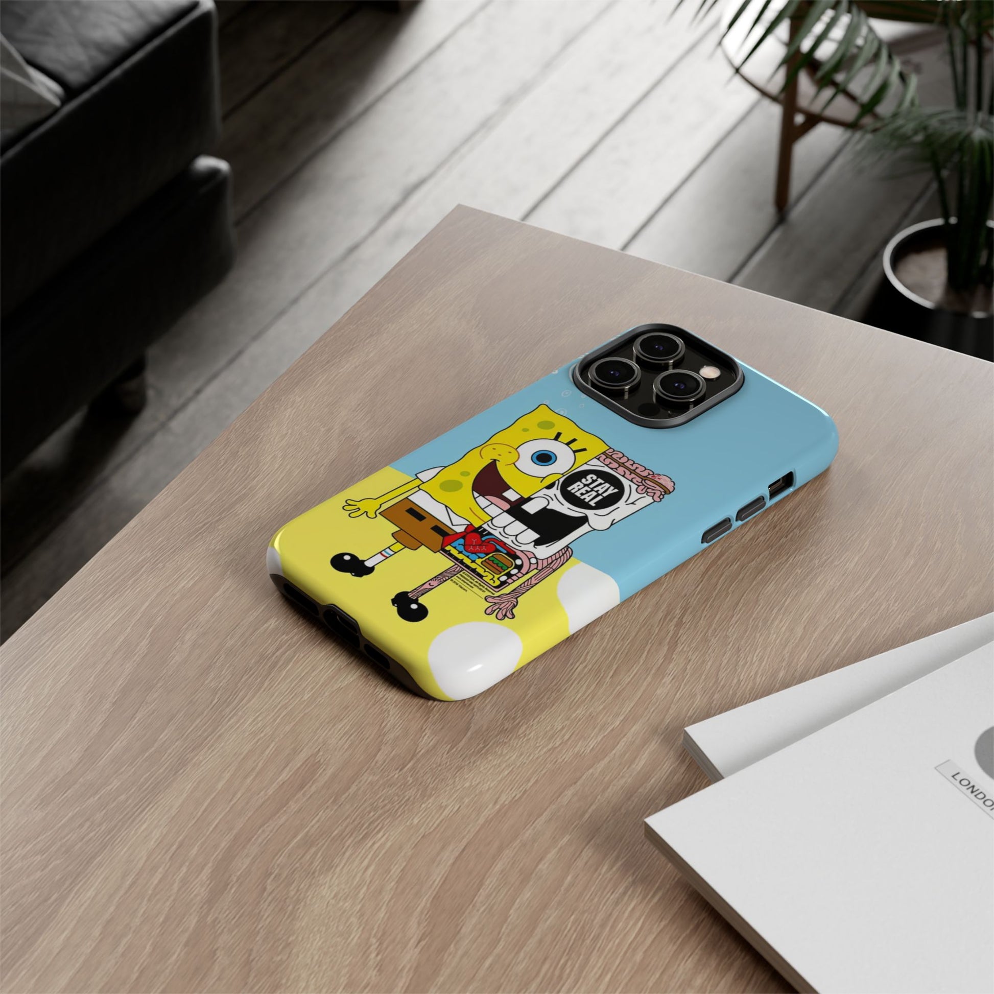 Stay Real Spongebob Tough iPhone Case for Lovers - Roe Creation