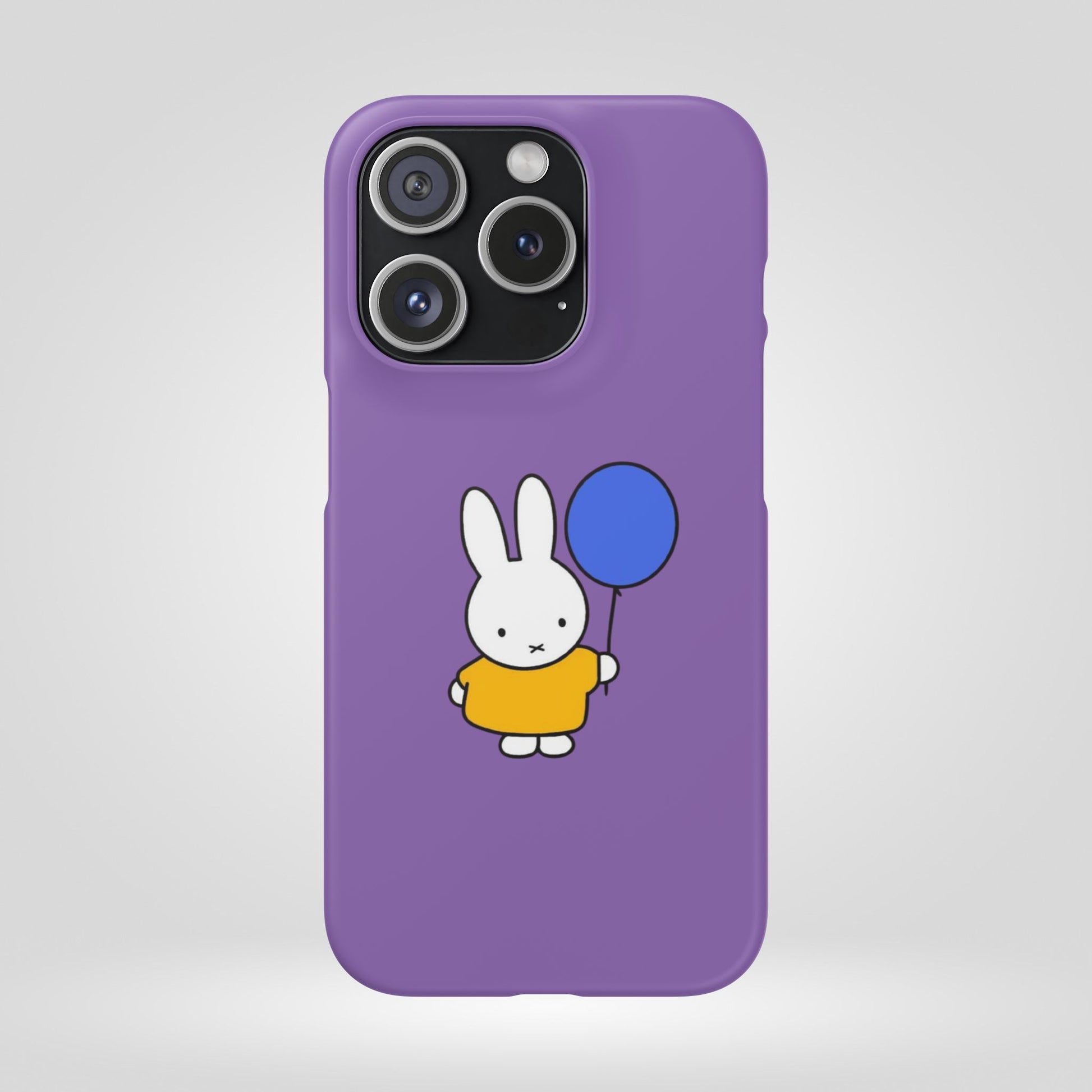 Miffy Phone Case, iPhone, Samsung Snap Case - Cartoon Fun Purple Phone Accessory for Kids and Adults - Roe Creation