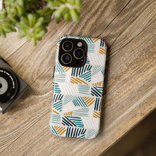 Stylish Tough Phone Case with Geometric Design