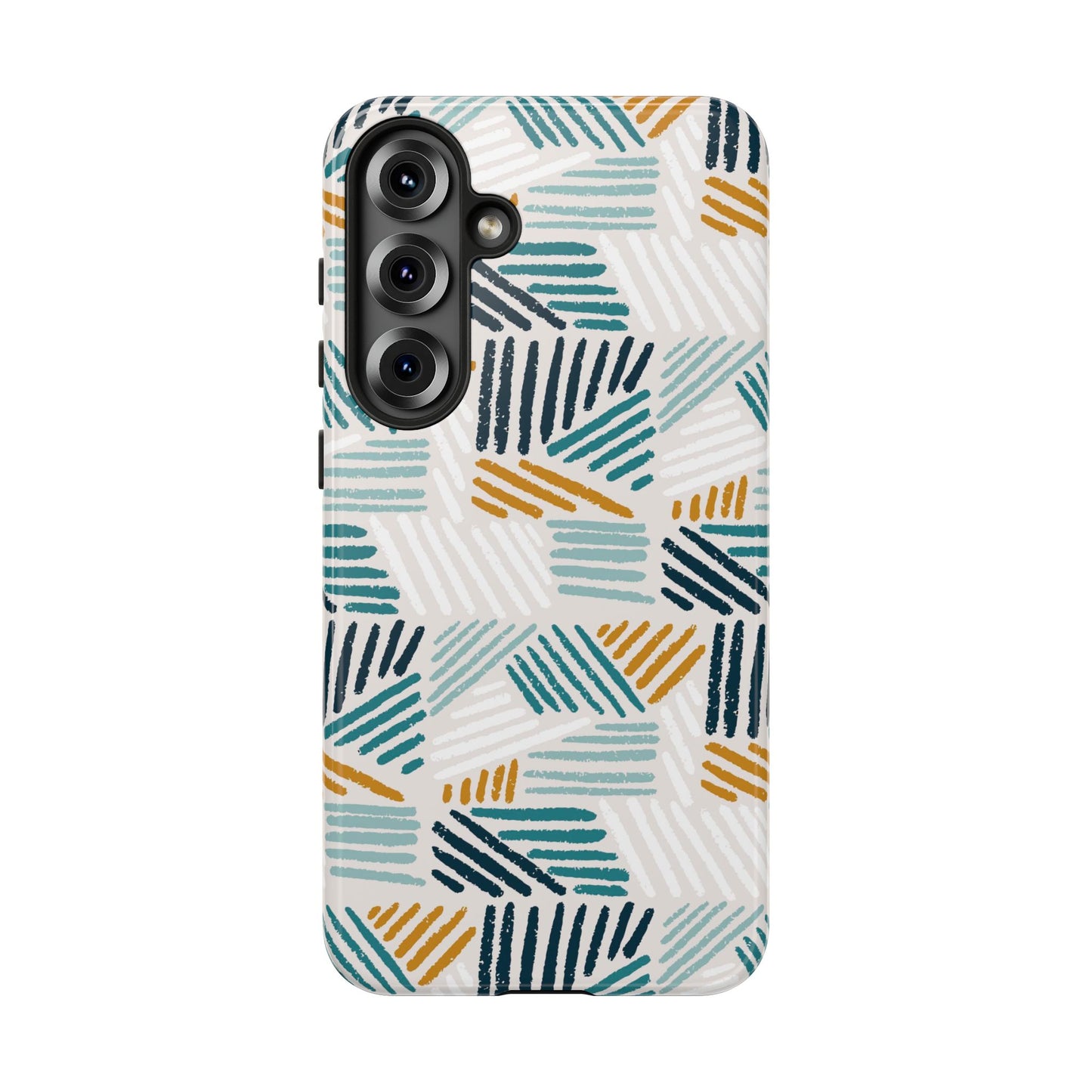 Stylish Tough Phone Case with Geometric Design