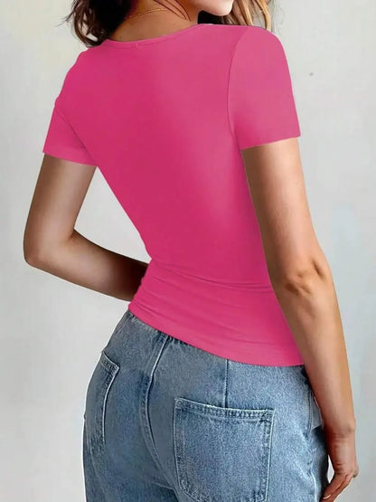 Round Neck Short Sleeve T-Shirt - Roe Creation