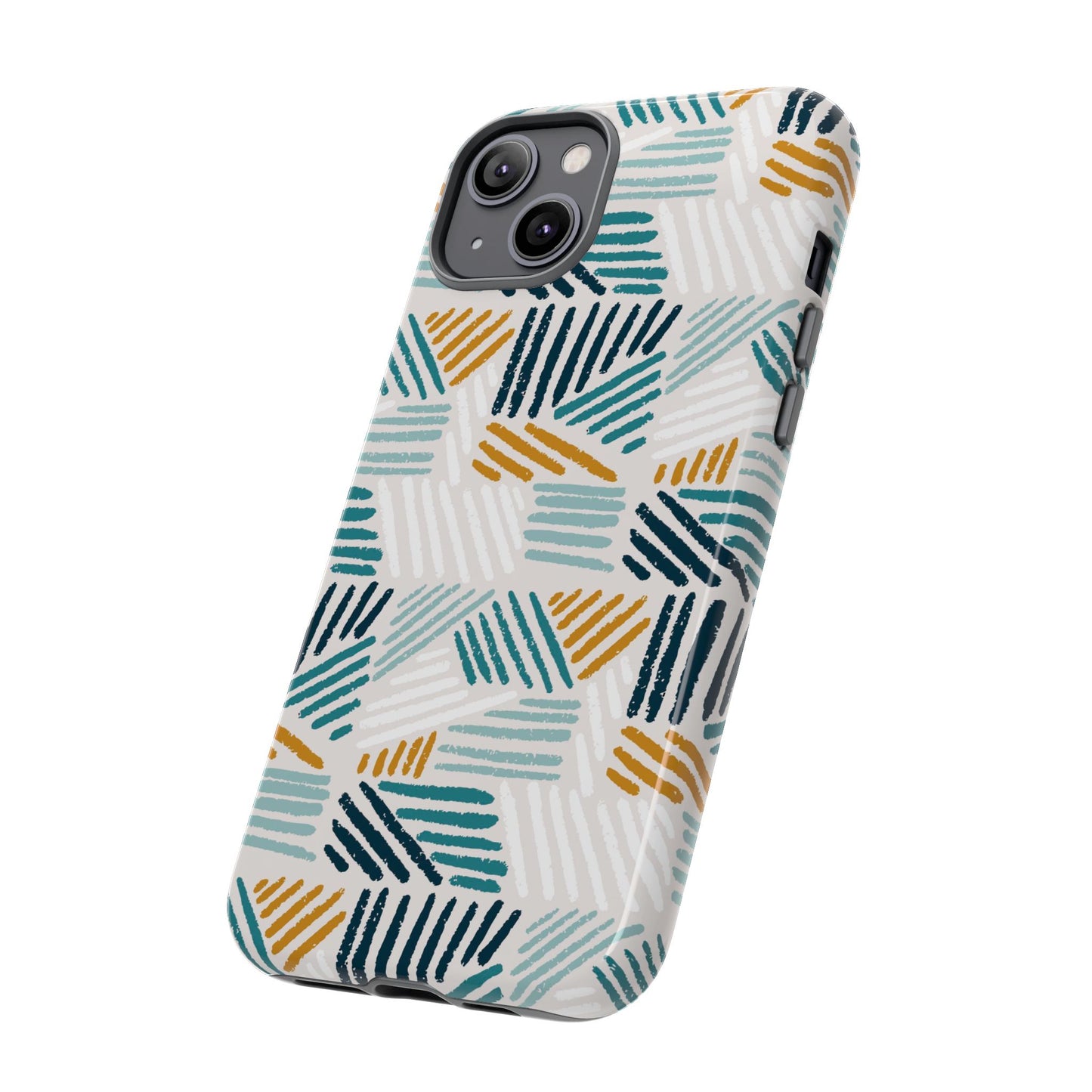 Stylish Tough Phone Case with Geometric Design