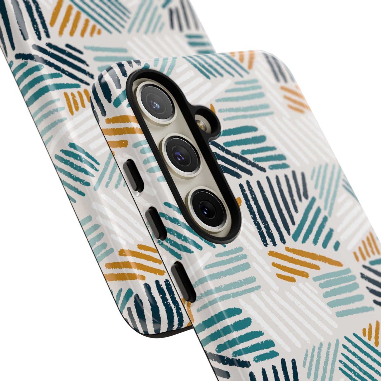 Stylish Tough Phone Case with Geometric Design