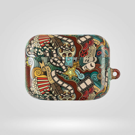 Cinematic AirPod Cases – Popcorn & Film Design