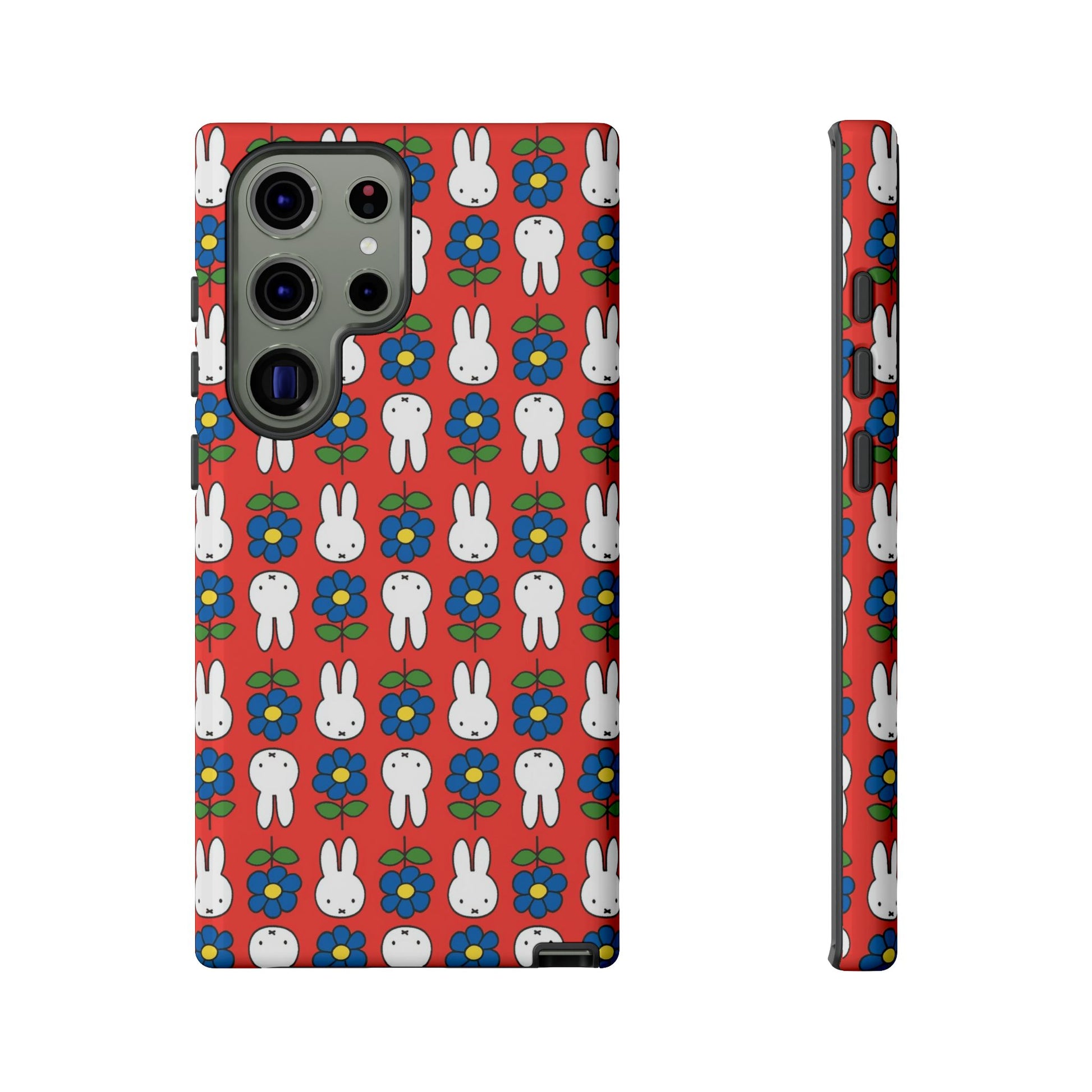 Cute Miffy Floral Phone Case - Tough Protection with Fun Design, iPhone, Samsung - Roe Creation