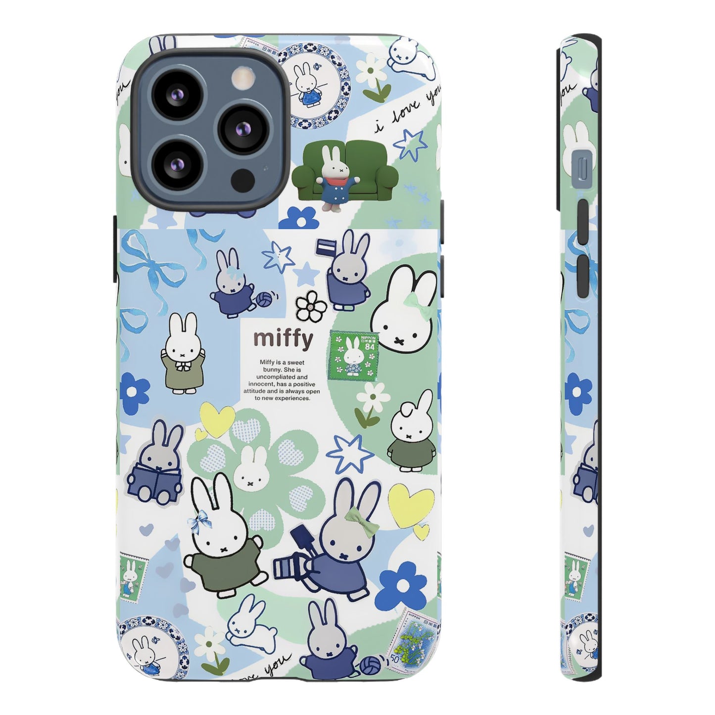 Cute Miffy Tough Phone Case - iPhone, Samsung Stylish Design for Bunny Lovers