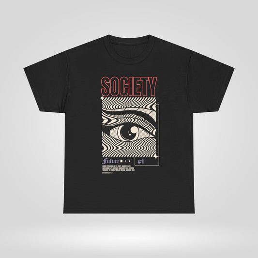 Society Unisex Heavy Cotton Tee - Future Vision Graphic Tee