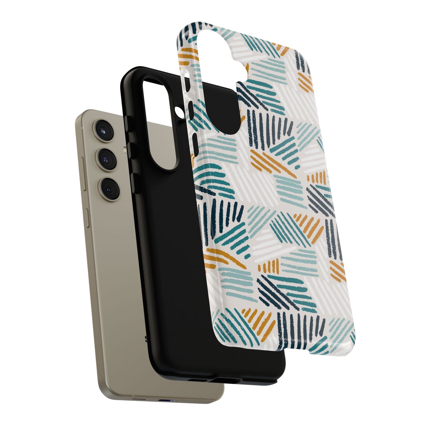 Stylish Tough Phone Case with Geometric Design