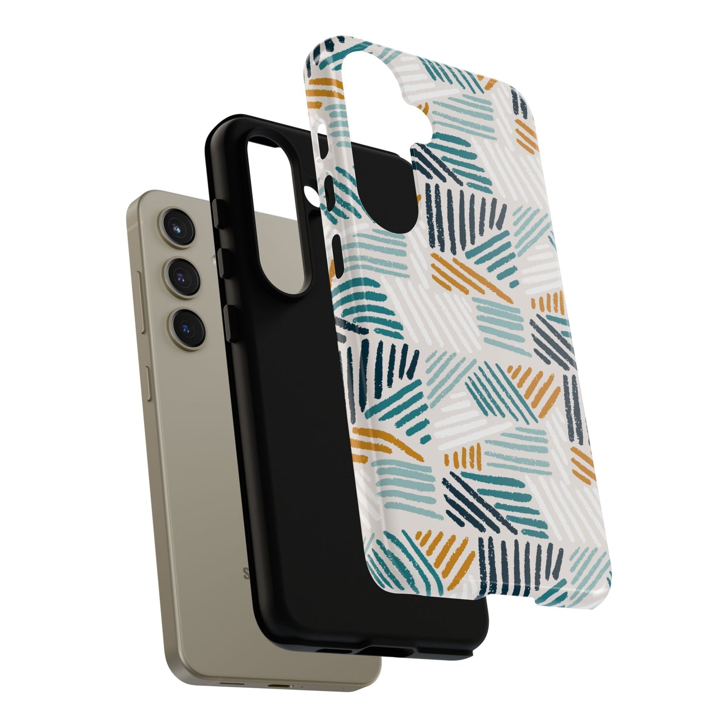 Stylish Tough Phone Case with Geometric Design