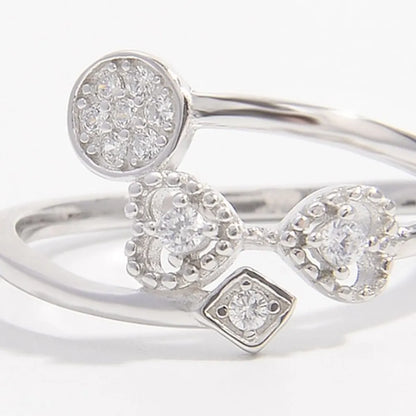 925 Sterling Silver Inlaid Zircon Ring - Roe Creation