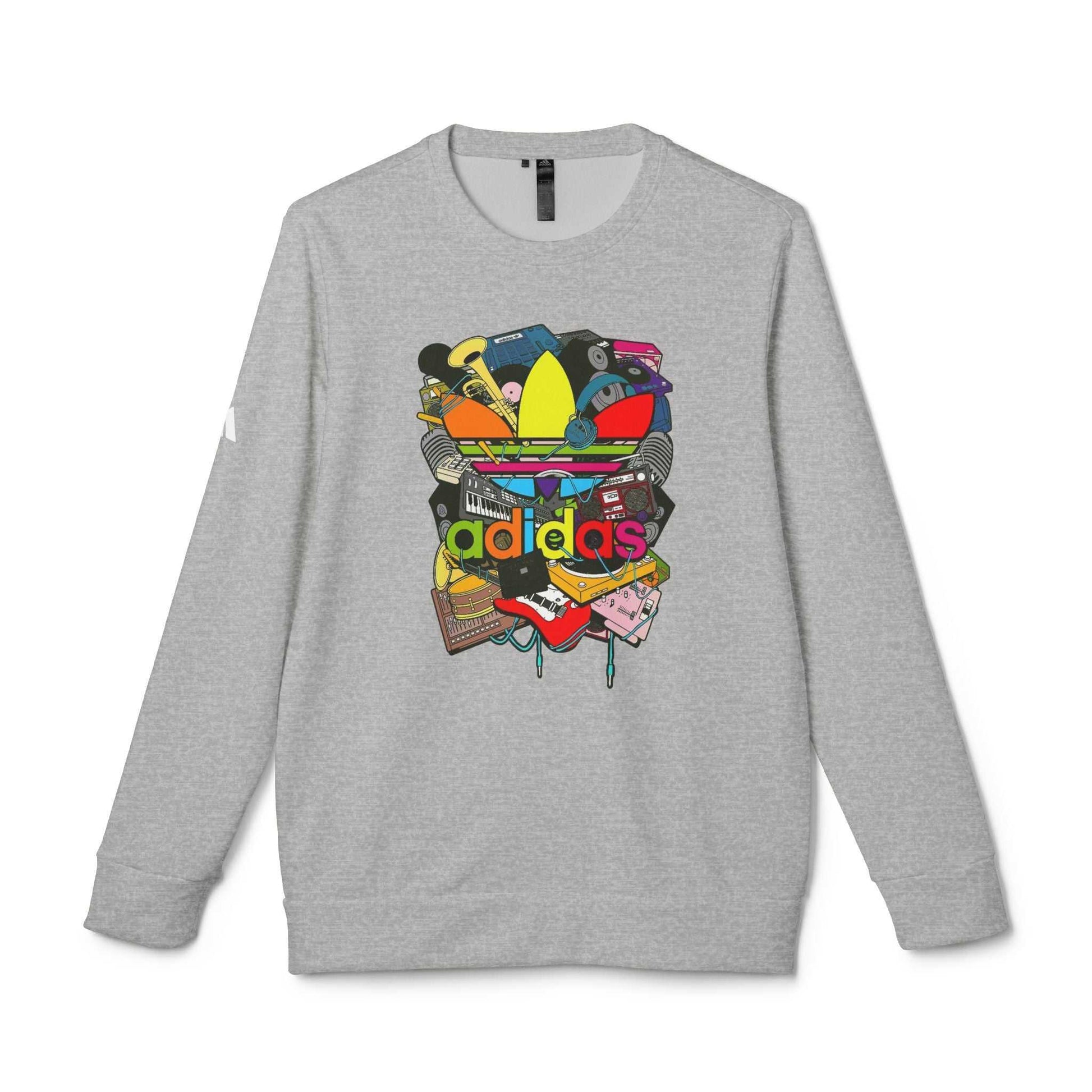 Original Adidas Crewneck Sweatshirt - Unisex Fleece Top, Casual Wear, Streetwear Style, Vintage Holiday Gift, Cozy - Roe Creation