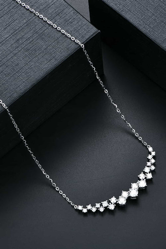 1.64 Carat Moissanite 925 Sterling Silver Necklace - Roe Creation